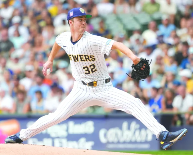 Misiorowski throws record strikeouts in Brewers’ win